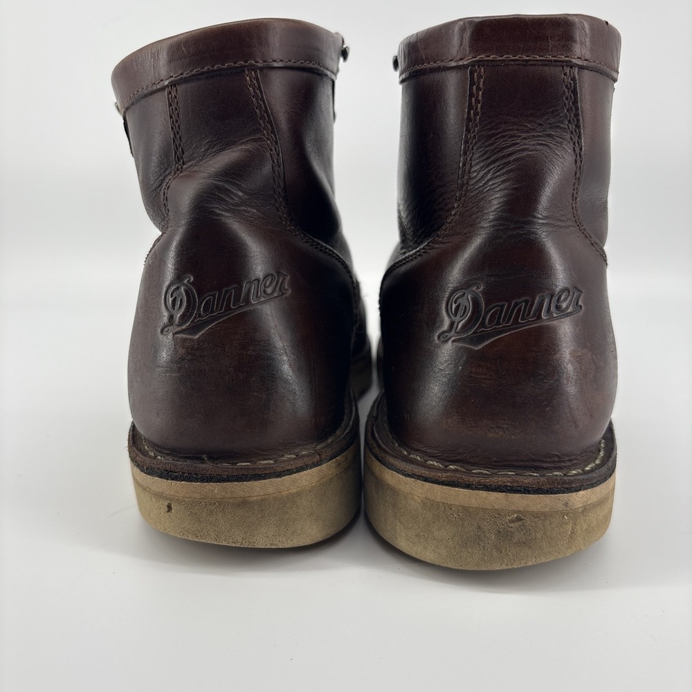 Danner Bull Run Mens Brown Leather Moc Toe Work Boots Made in USA Oil Resistant - Picture 9 of 14